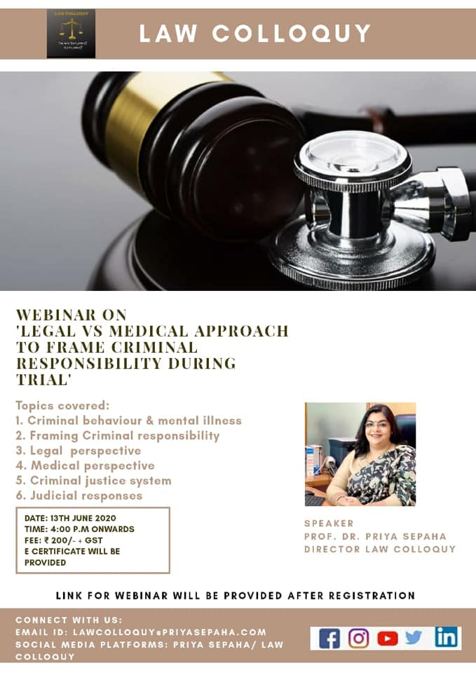 LEGAL VS MEDICAL APPROACH TO FRAME CRIMINAL RESPONSIBILITY DURING TRIAL