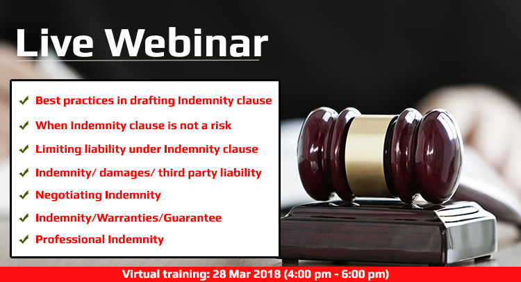 Live Webinar on Indemnity
