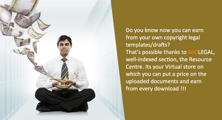Do you know now you can earn from your own copyright legal templates/drafts?