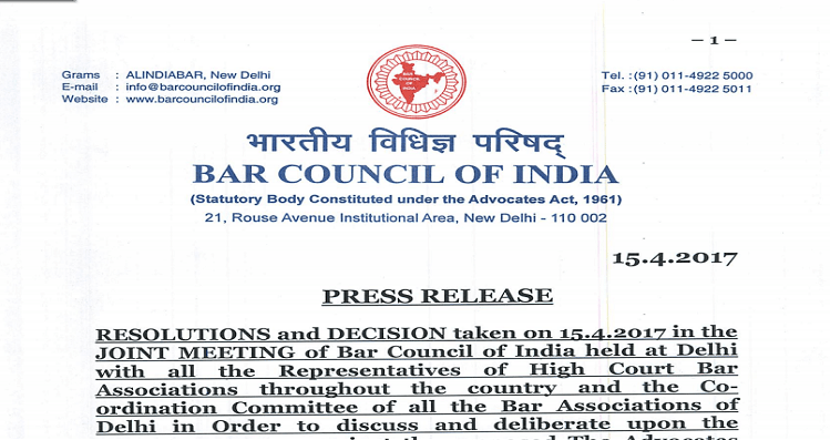 BCI and High Court Bar Associations: Throw the recommendations and Bill of Law commission in Dustbin