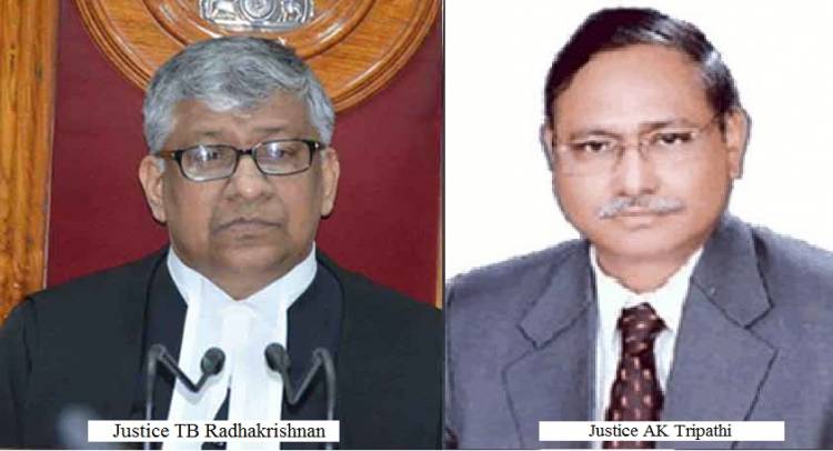 Justice TB Radhakrishnan appointed CJ of Andhra Pradesh & Telangana High Court, Justice AK Tripathi New CJ of Chhattisgarh HC