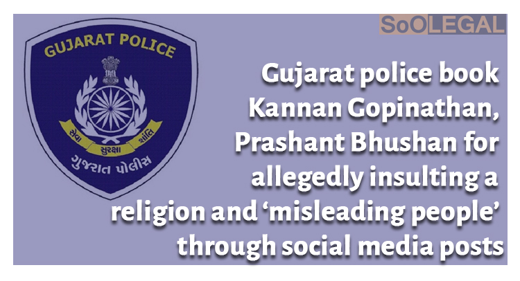 Gujarat police book Kannan Gopinathan, Prashant Bhushanfor allegedly insulting a religion and ‘misleading people’ through social media posts